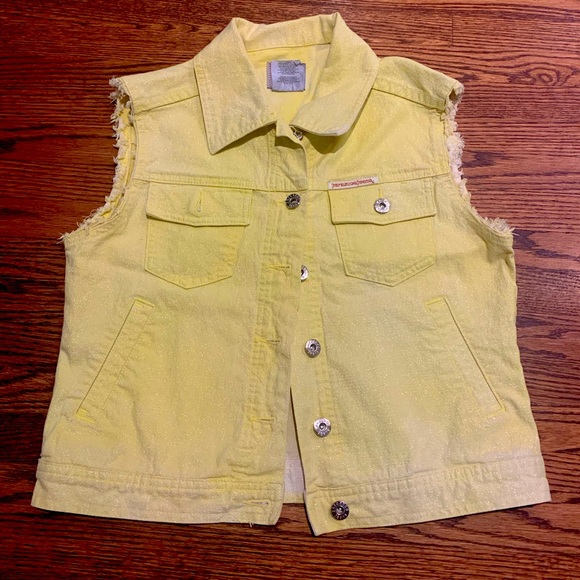 PARASUCO YELLOW DENIM VEST - Picture 1 of 7